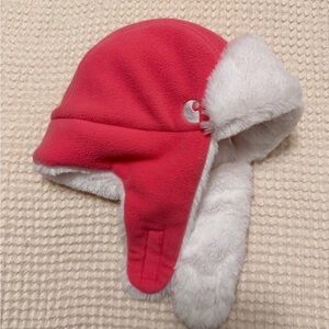 NWOT Carhartt Pink and White Kids Winter Hat